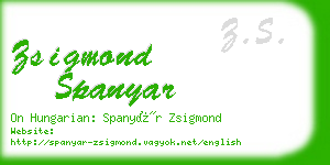 zsigmond spanyar business card